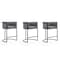 Manhattan Comfort Cosmopolitan Counter Stool in Grey and Black, PK3 3-CS008-GY - alternate 1